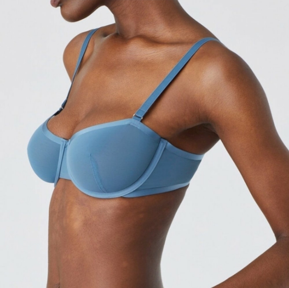 Sz 44C Ocean Blue CUUP "The Balconette" Mesh Bra